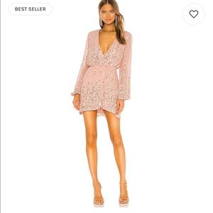 LOVERS AND FRIENDS Poppy Mini Dress in Blush size SMALL